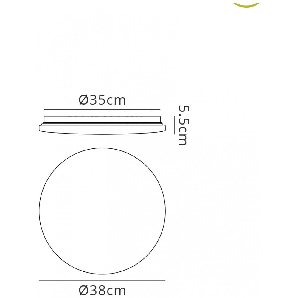 M5947 Zero Smart Ceiling 56W LED Remote Control White