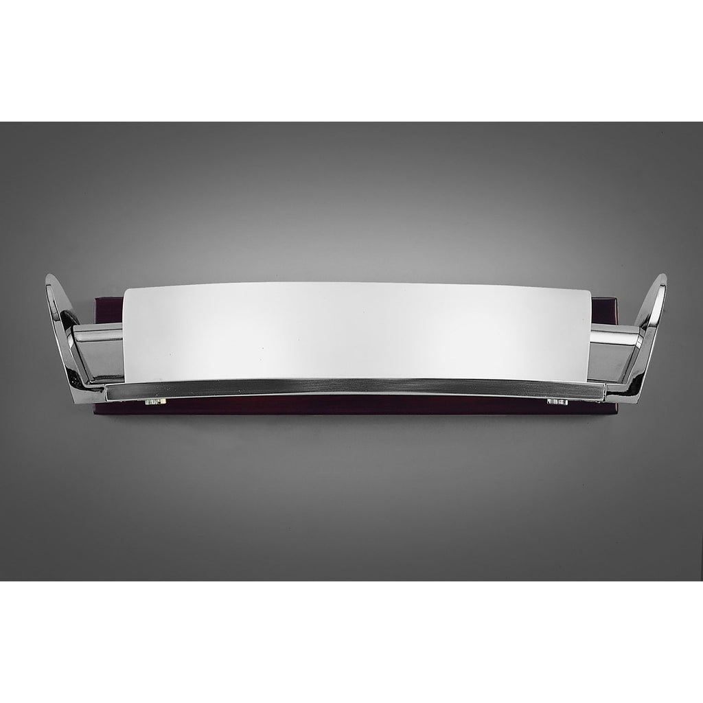 M0104 Zira Wall Lamp 2 Light G9 Polished Chrome/Frosted White Glass/Wenge