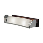 M0104 Zira Wall Lamp 2 Light G9 Polished Chrome/Frosted White Glass/Wenge