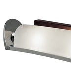 M0104 Zira Wall Lamp 2 Light G9 Polished Chrome/Frosted White Glass/Wenge