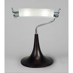 M0103 Zira Table Lamp 2 Light G9 Polished Chrome/Frosted White Glass/Wenge