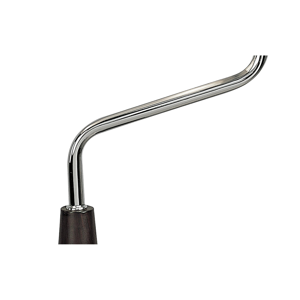 M0103 Zira Table Lamp 2 Light G9 Polished Chrome/Frosted White Glass/Wenge