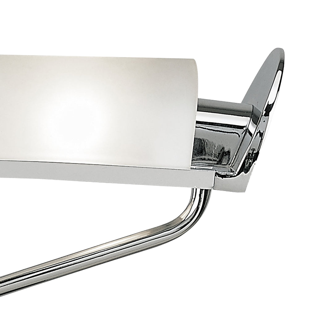 M0103 Zira Table Lamp 2 Light G9 Polished Chrome/Frosted White Glass/Wenge