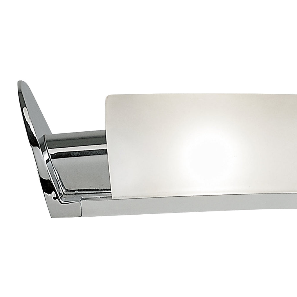 M0103 Zira Table Lamp 2 Light G9 Polished Chrome/Frosted White Glass/Wenge