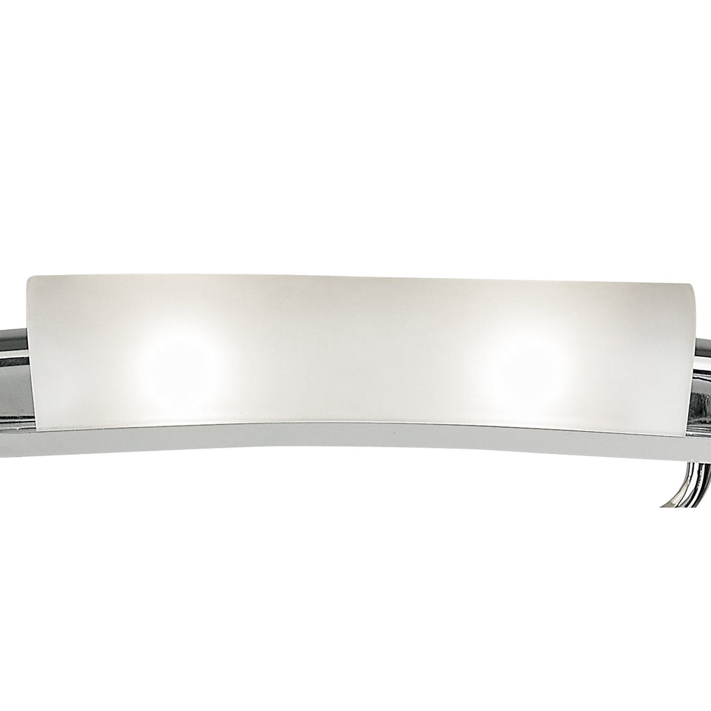 M0103 Zira Table Lamp 2 Light G9 Polished Chrome/Frosted White Glass/Wenge