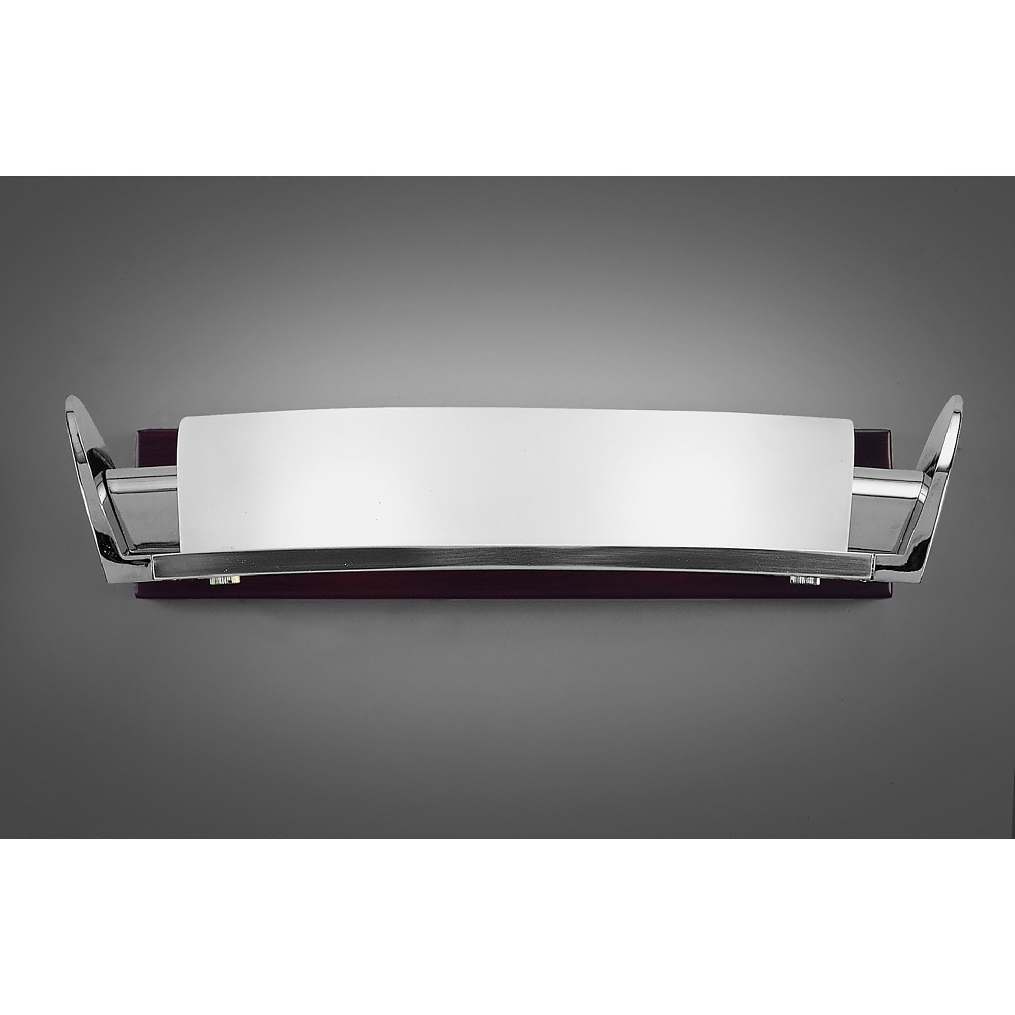 M0104/S Zira Wall Lamp Switched 2 Light G9 Polished Chrome/Frosted White Glass/Wenge