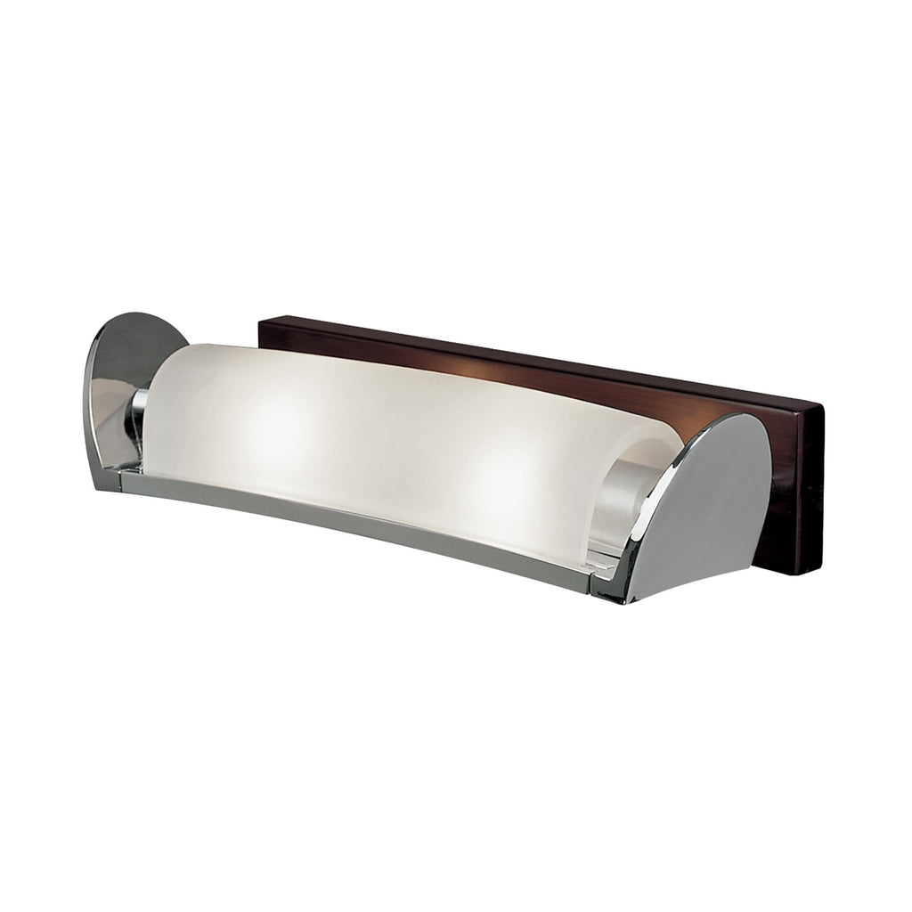 M0104/S Zira Wall Lamp Switched 2 Light G9 Polished Chrome/Frosted White Glass/Wenge