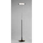 M0105 Zira Floor Lamp 2 Light G9 Polished Chrome/Frosted White Glass/Wenge