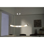 M0105 Zira Floor Lamp 2 Light G9 Polished Chrome/Frosted White Glass/Wenge