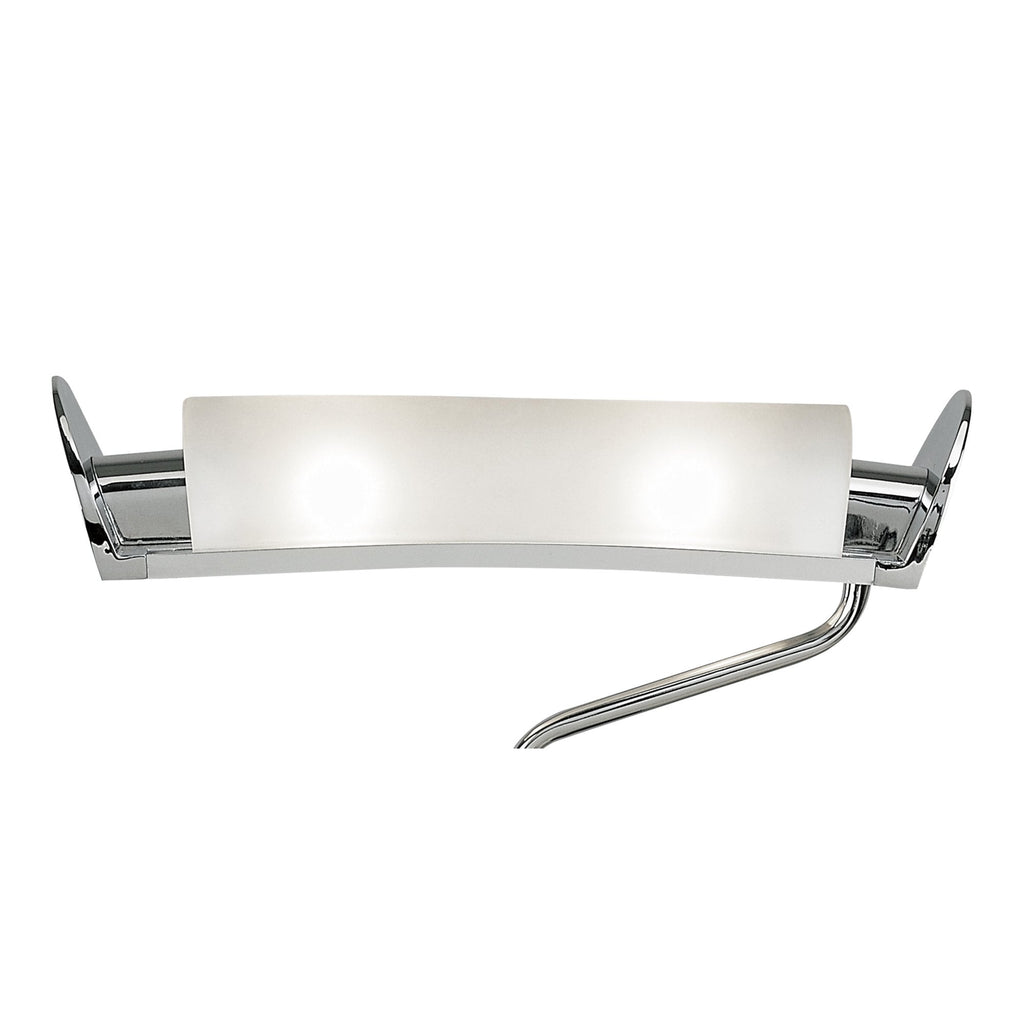 M0105 Zira Floor Lamp 2 Light G9 Polished Chrome/Frosted White Glass/Wenge
