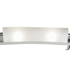 M0105 Zira Floor Lamp 2 Light G9 Polished Chrome/Frosted White Glass/Wenge