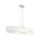 M1890 Ufo Outdoor Rectangular Pendant 6 Light E27 Matt White/Opal White