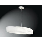 M1890 Ufo Outdoor Rectangular Pendant 6 Light E27 Matt White/Opal White
