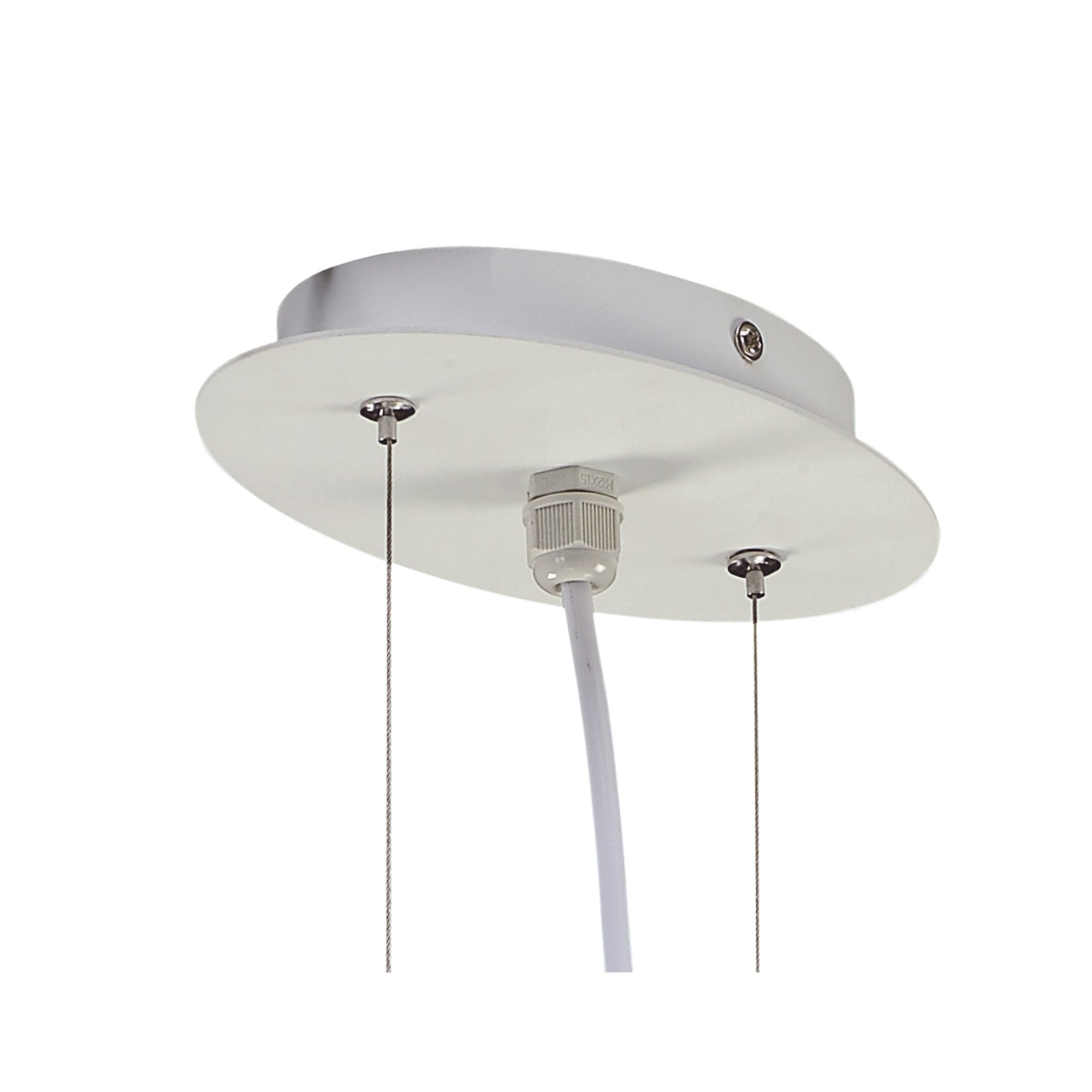 M1890 Ufo Outdoor Rectangular Pendant 6 Light E27 Matt White/Opal White