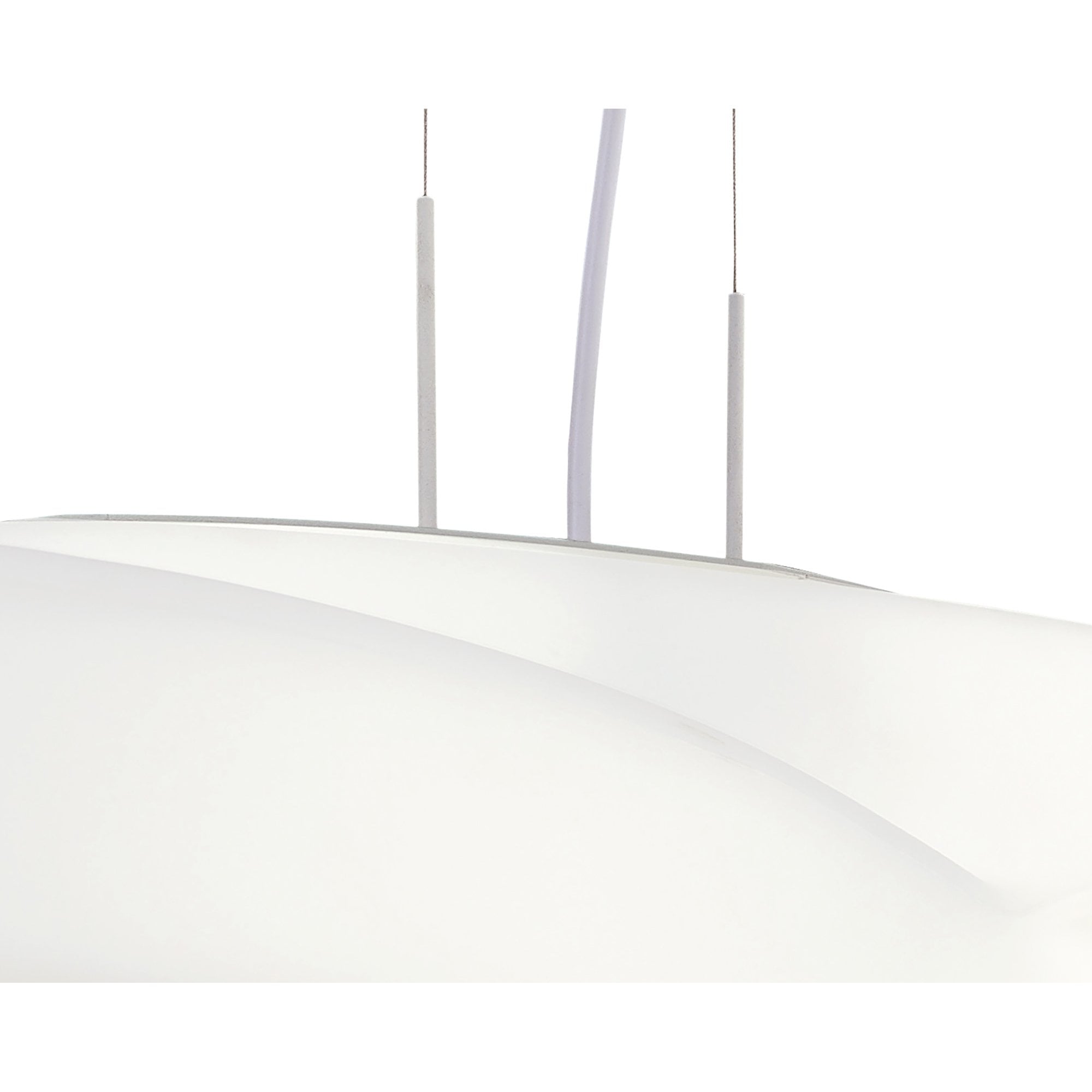 M1890 Ufo Outdoor Rectangular Pendant 6 Light E27 Matt White/Opal White
