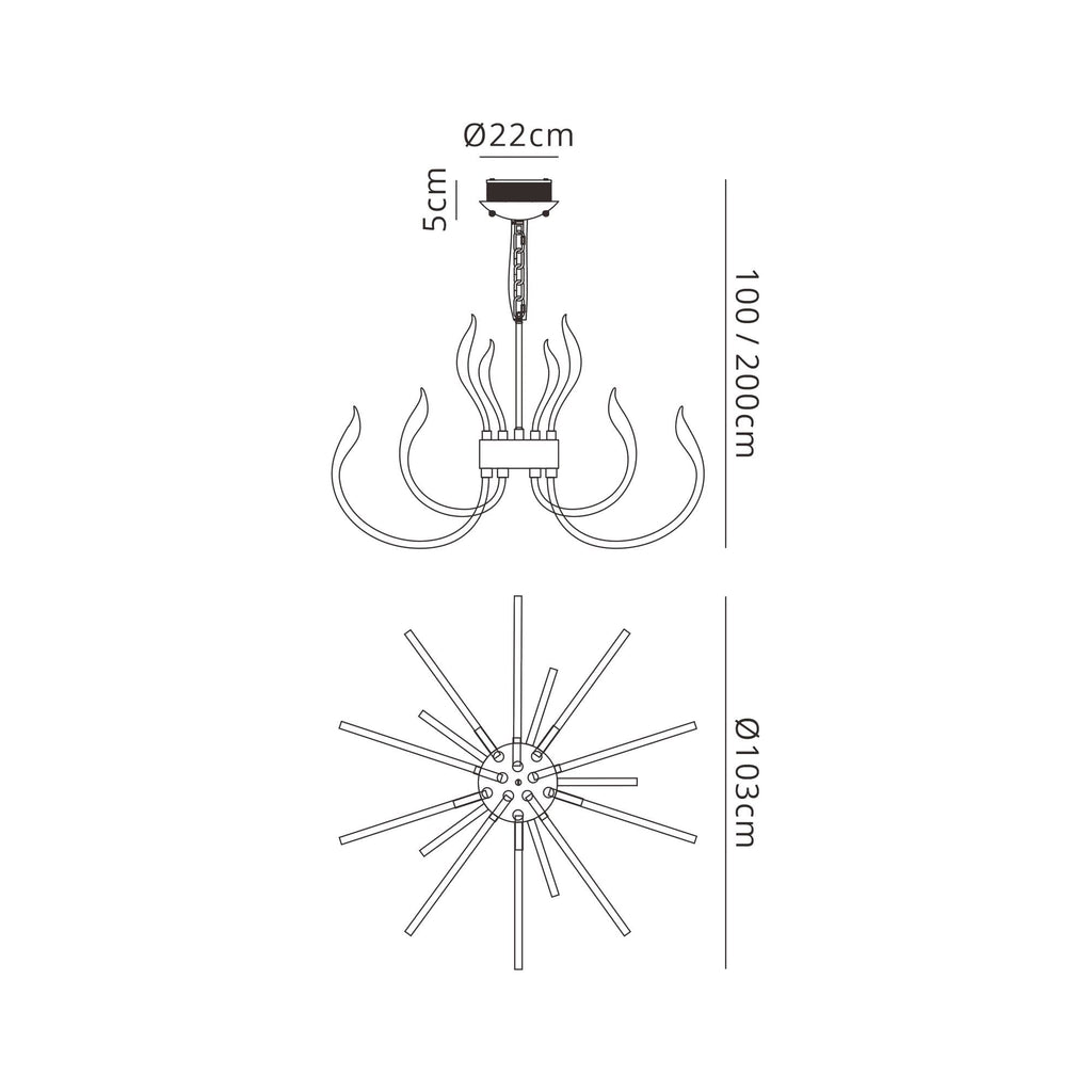 M5560 Versailles Ceiling LED Light 256W