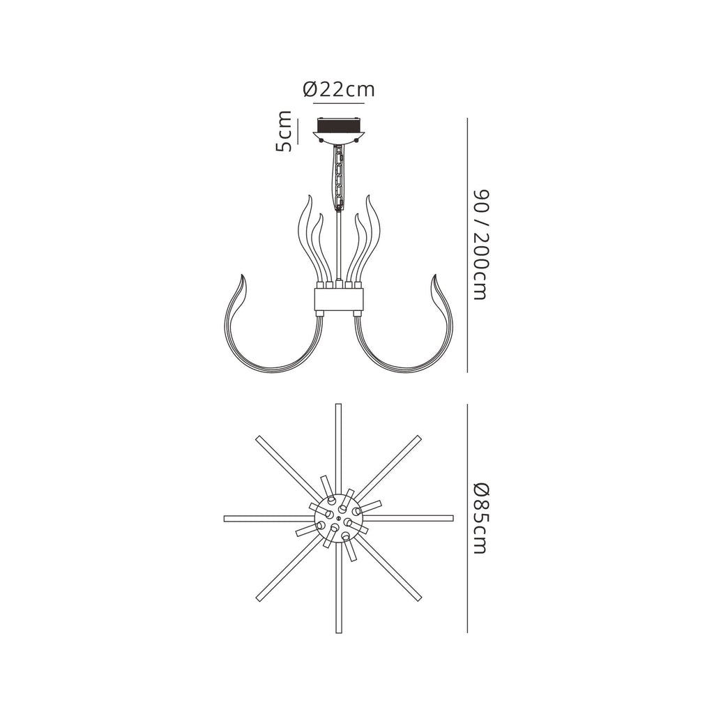 M5561 Versailles Ceiling LED Light 155W