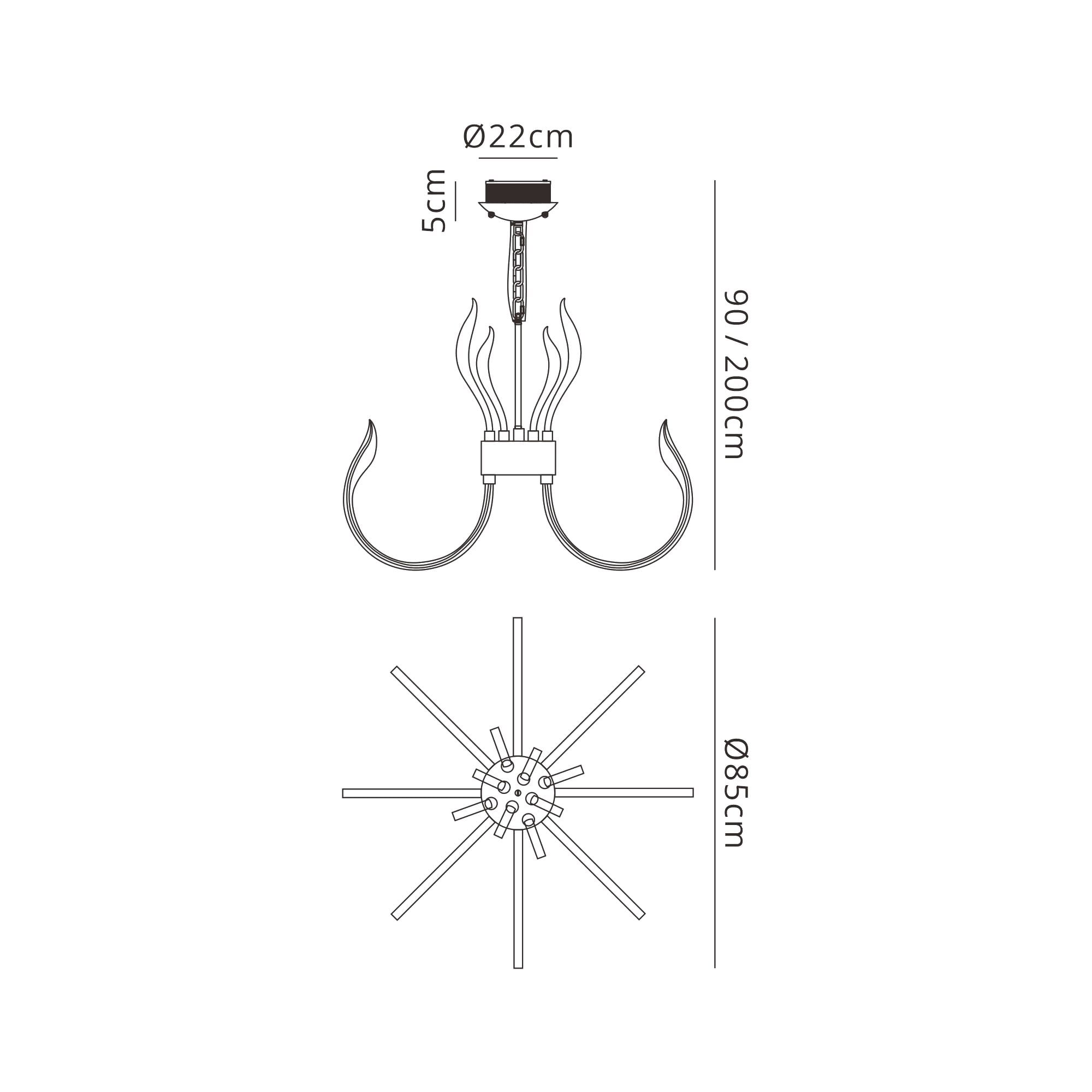M5561 Versailles Ceiling LED Light 155W