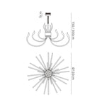 M5565 Versailles Pendant 553W LED Polished Chrome