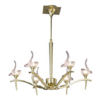 M0322PB Viena Telescopic Pendant Round 6 Light G9 Polished Brass