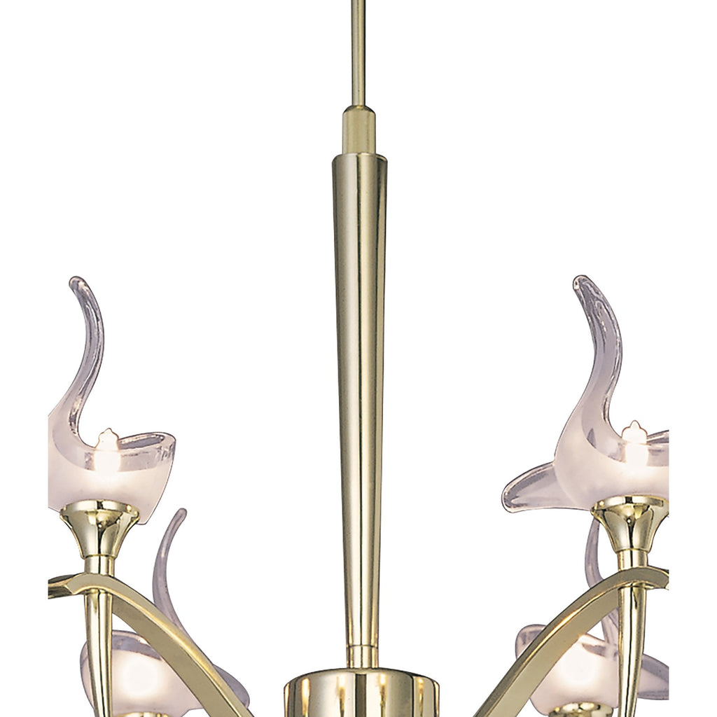 M0322PB Viena Telescopic Pendant Round 6 Light G9 Polished Brass