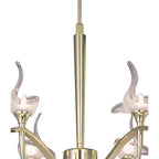 M0322PB Viena Telescopic Pendant Round 6 Light G9 Polished Brass