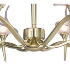 M0322PB Viena Telescopic Pendant Round 6 Light G9 Polished Brass