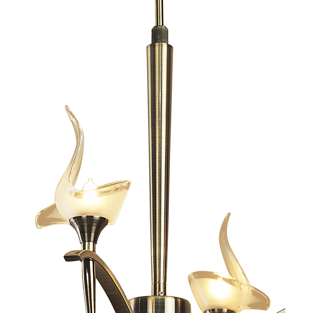 M0323AB Viena Telescopic Pendant Round 4 Light G9 Antique Brass