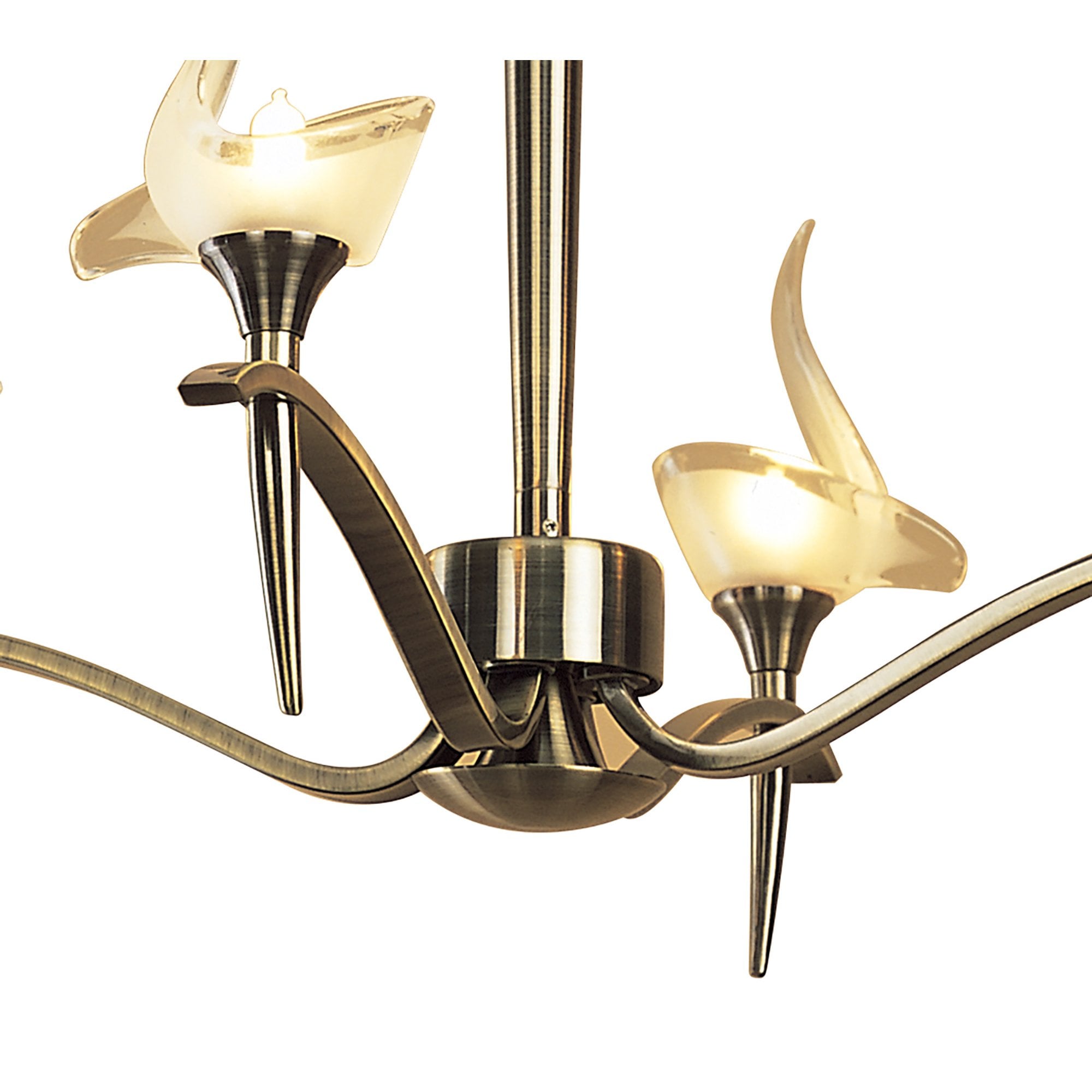 M0323AB Viena Telescopic Pendant Round 4 Light G9 Antique Brass