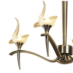 M0323AB Viena Telescopic Pendant Round 4 Light G9 Antique Brass