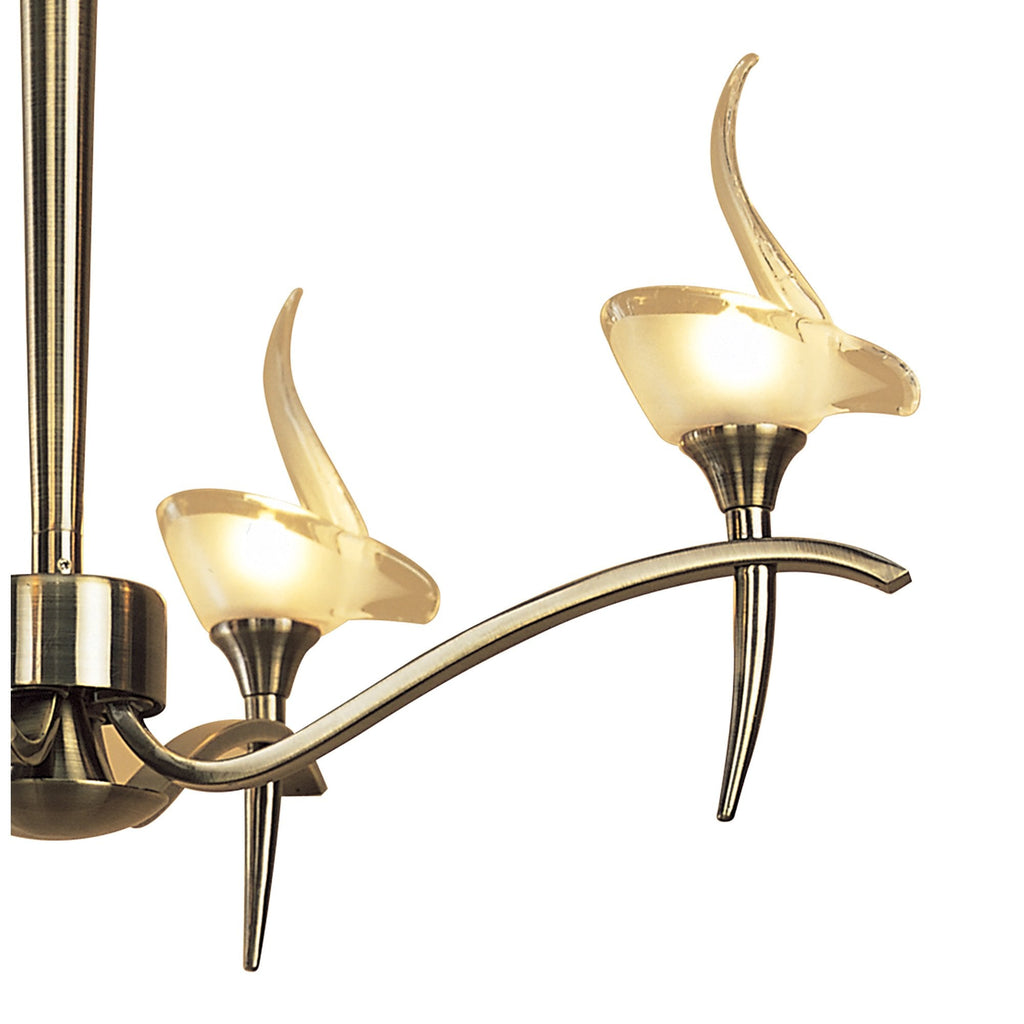 M0323AB Viena Telescopic Pendant Round 4 Light G9 Antique Brass