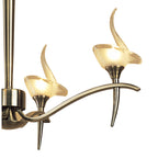 M0323AB Viena Telescopic Pendant Round 4 Light G9 Antique Brass