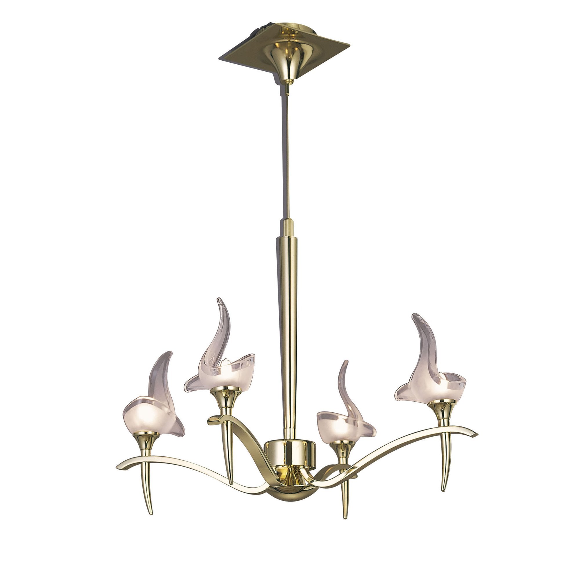 M0323PB Viena Telescopic Pendant Round 4 Light G9 Polished Brass