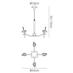 M0323PB Viena Telescopic Pendant Round 4 Light G9 Polished Brass