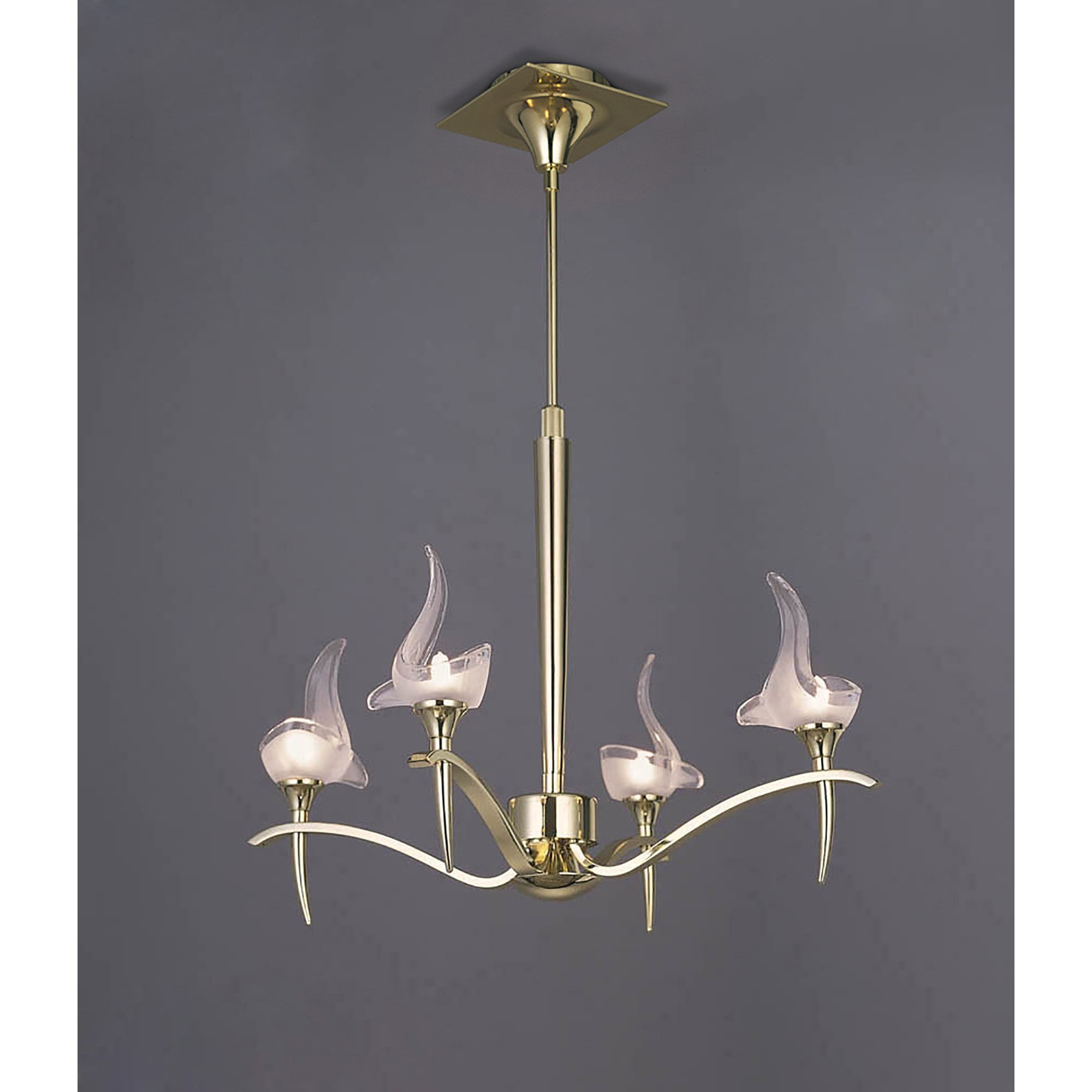 M0323PB Viena Telescopic Pendant Round 4 Light G9 Polished Brass
