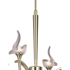 M0323PB Viena Telescopic Pendant Round 4 Light G9 Polished Brass