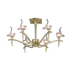 M0324PB Viena Semi Flush Round 6 Light G9 Polished Brass
