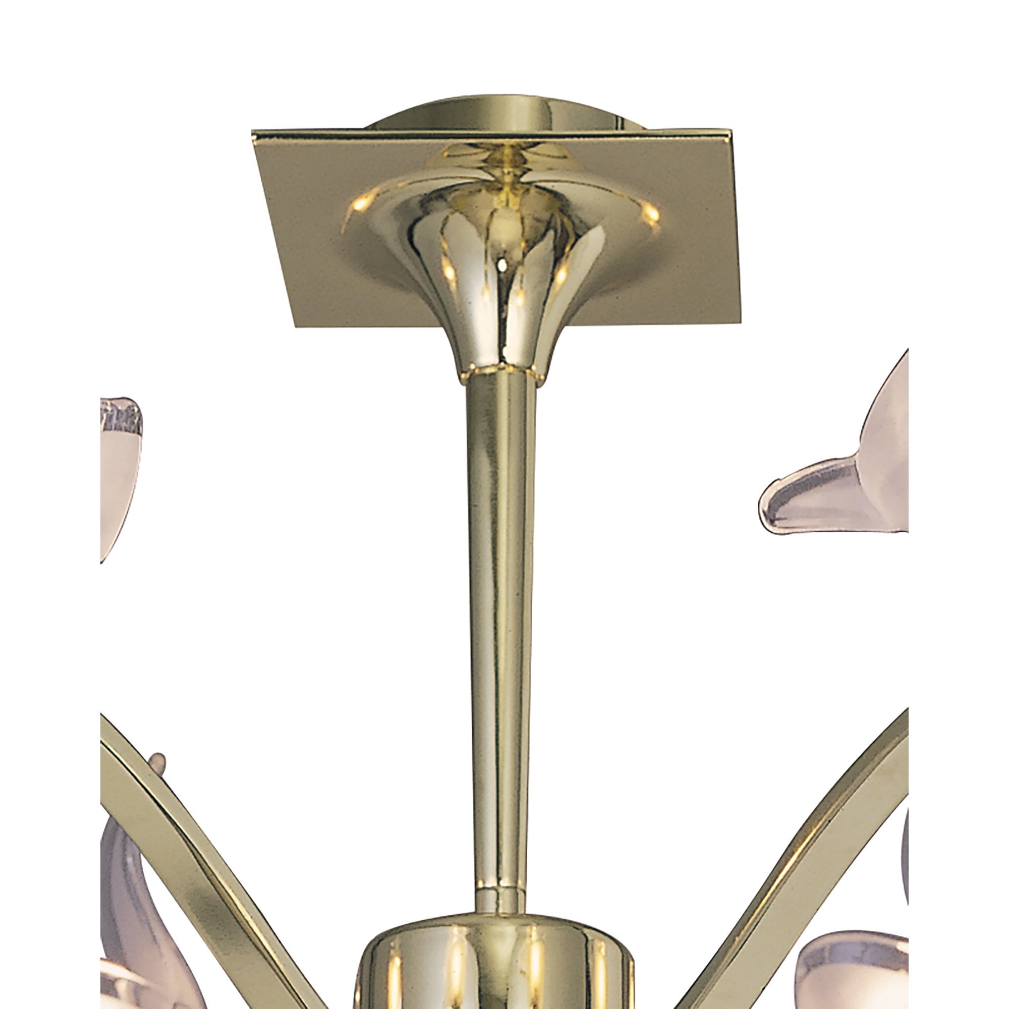 M0324PB Viena Semi Flush Round 6 Light G9 Polished Brass