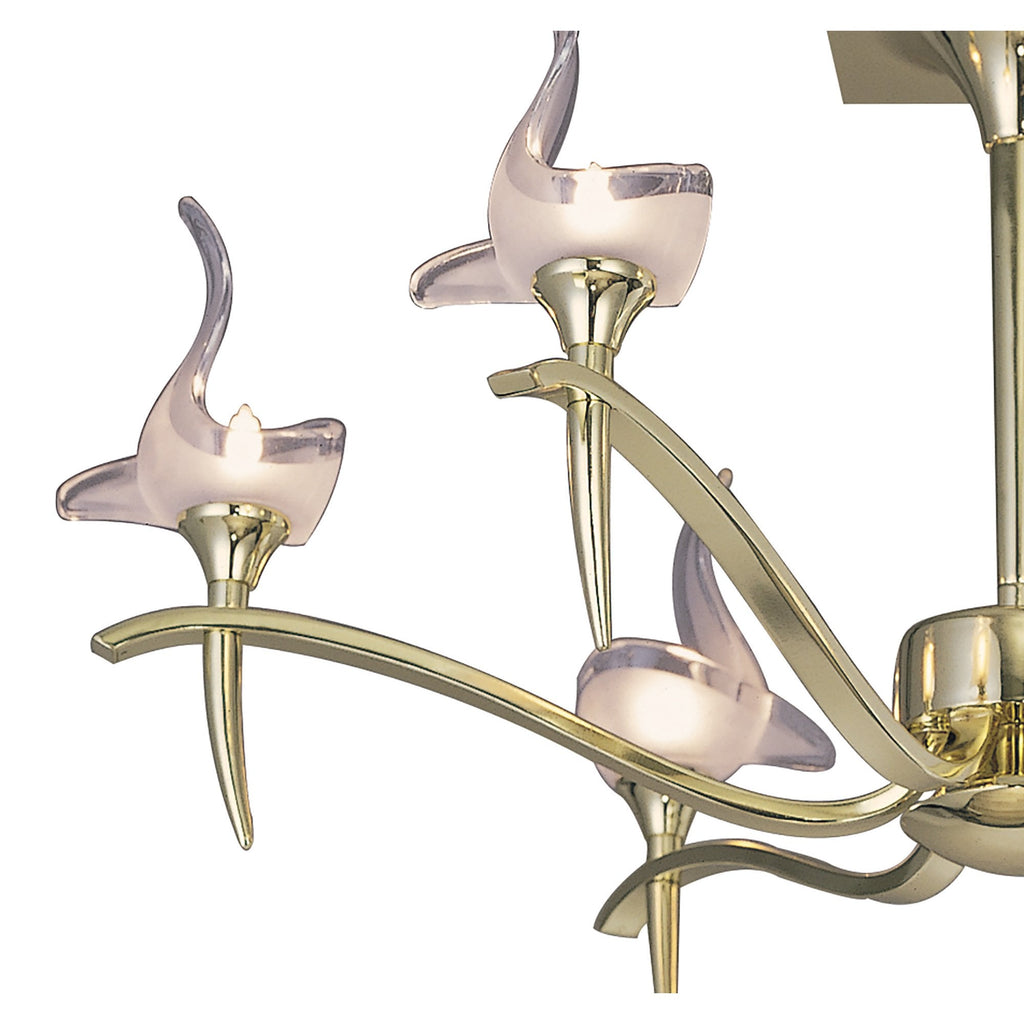 M0324PB Viena Semi Flush Round 6 Light G9 Polished Brass