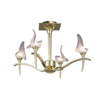 M0325PB Viena Semi Flush Round 4 Light G9 Polished Brass