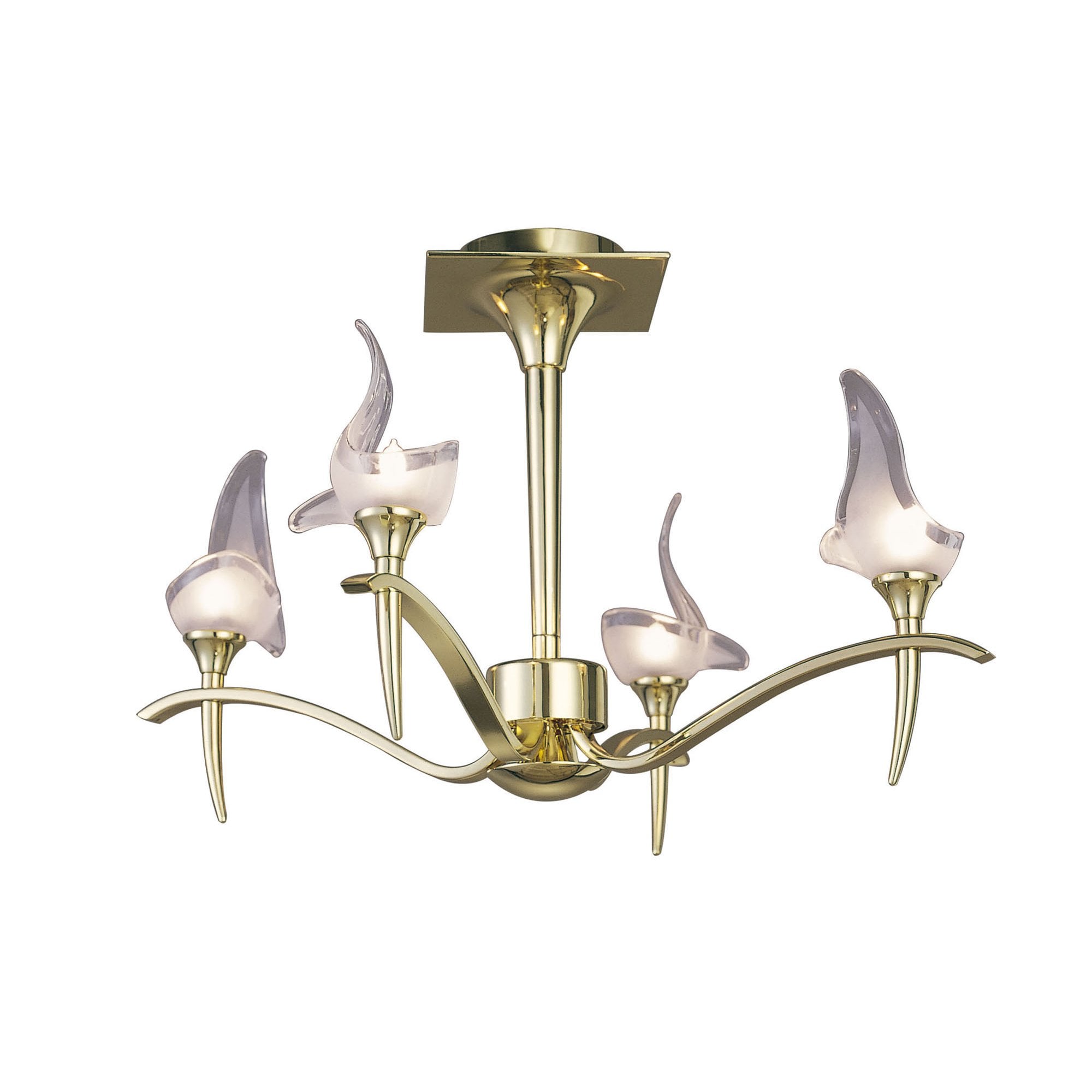 M0325PB Viena Semi Flush Round 4 Light G9 Polished Brass