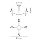 M0325PB Viena Semi Flush Round 4 Light G9 Polished Brass