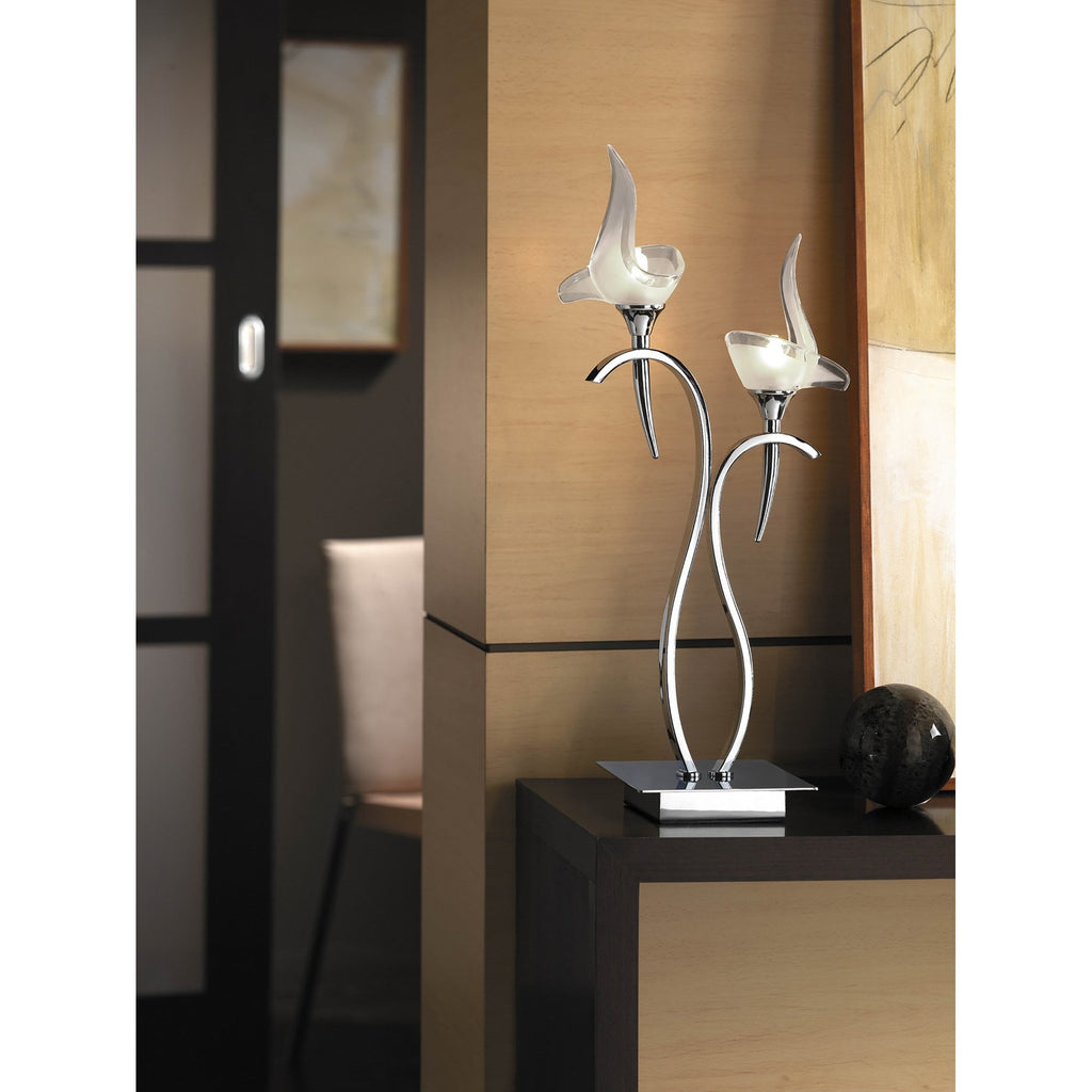 M0330 Viena Table Lamp 2 Light G9 Polished Chrome