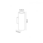 Volcano Outdoor Wall  Lamp 2 Light Graphite