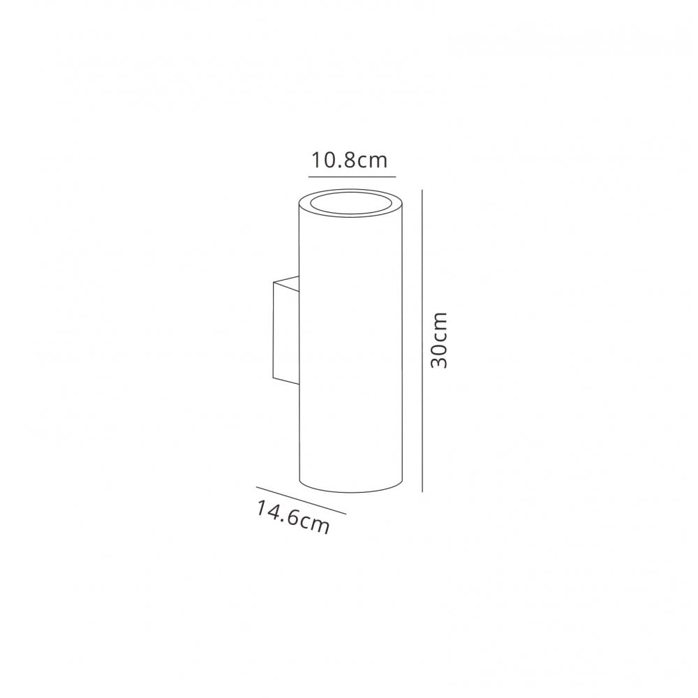 Volcano Outdoor Wall  Lamp 2 Light Graphite