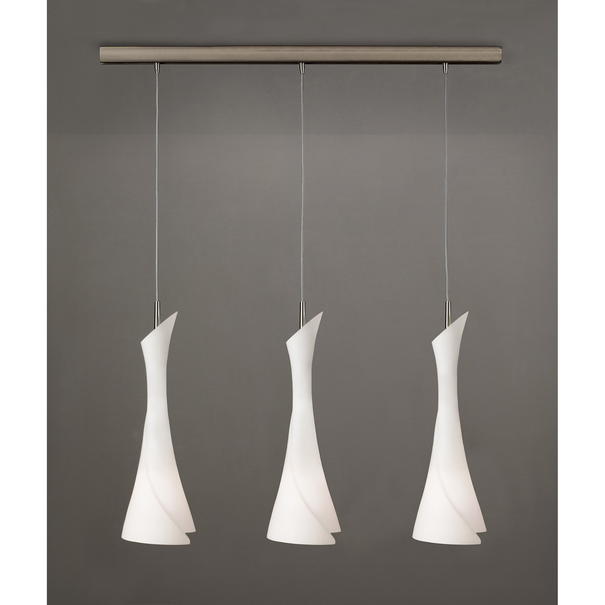 M0771 Zack Linear Pendant 3 Light E27 Line Satin Nickel