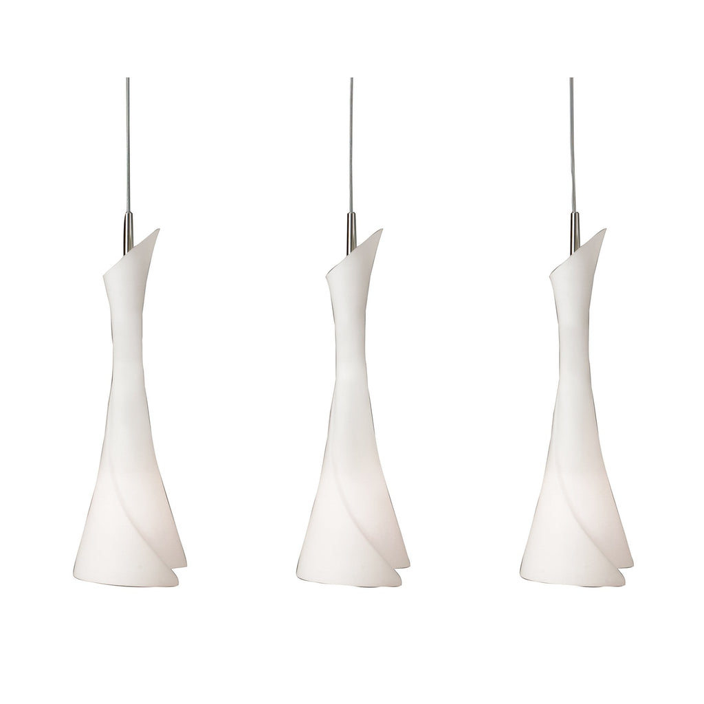M0771 Zack Linear Pendant 3 Light E27 Line Satin Nickel