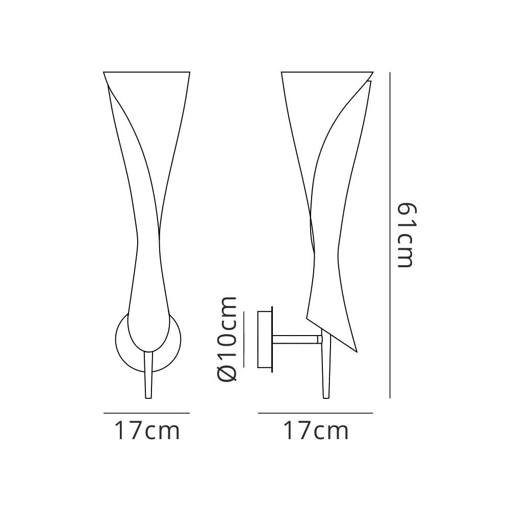 M0773 Zack Wall Lamp 1 Light E14 Satin Nickel