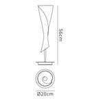 M0774 Zack Table Lamp 1 Light E14 Satin Nickel