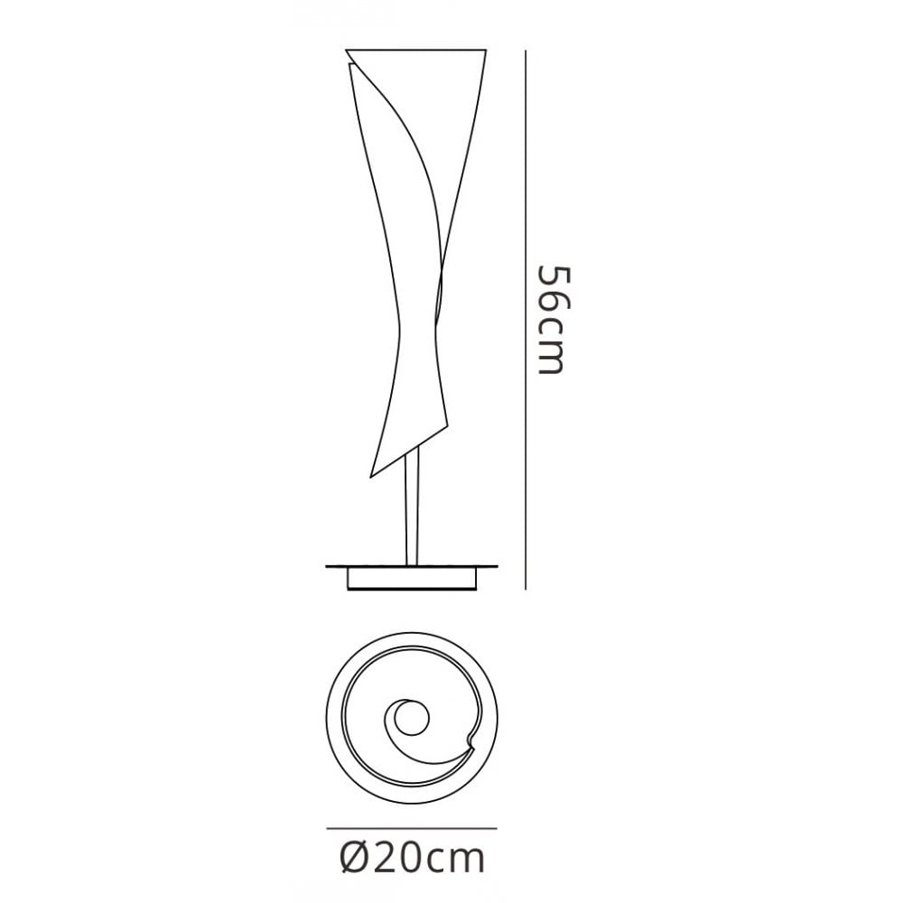 M0774 Zack Table Lamp 1 Light E14 Satin Nickel